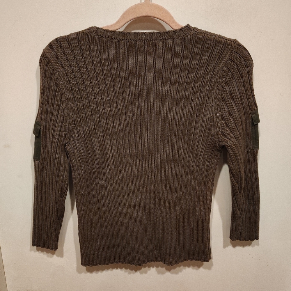 Ralph Ralph Lauren Vintage Military Style Women's Pullover Sweater Sz S Cotton - Picture 6 of 6